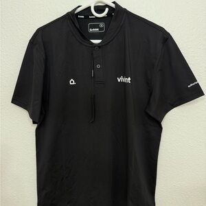 Vivint Polo Short Sleeve Shirt Black Sports Golf Mens Size M Official New NWT